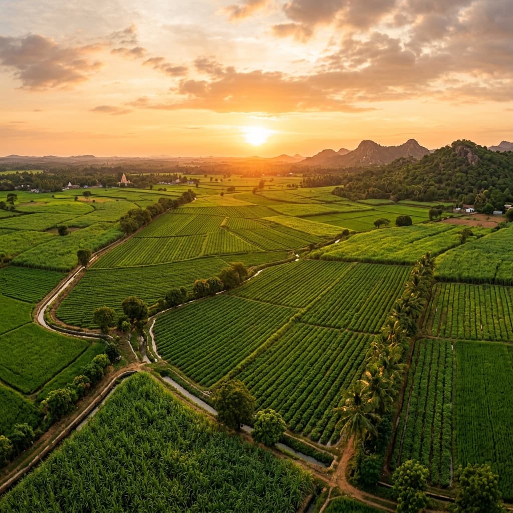 Indian farmland panorama — why choose Indian agricultural products