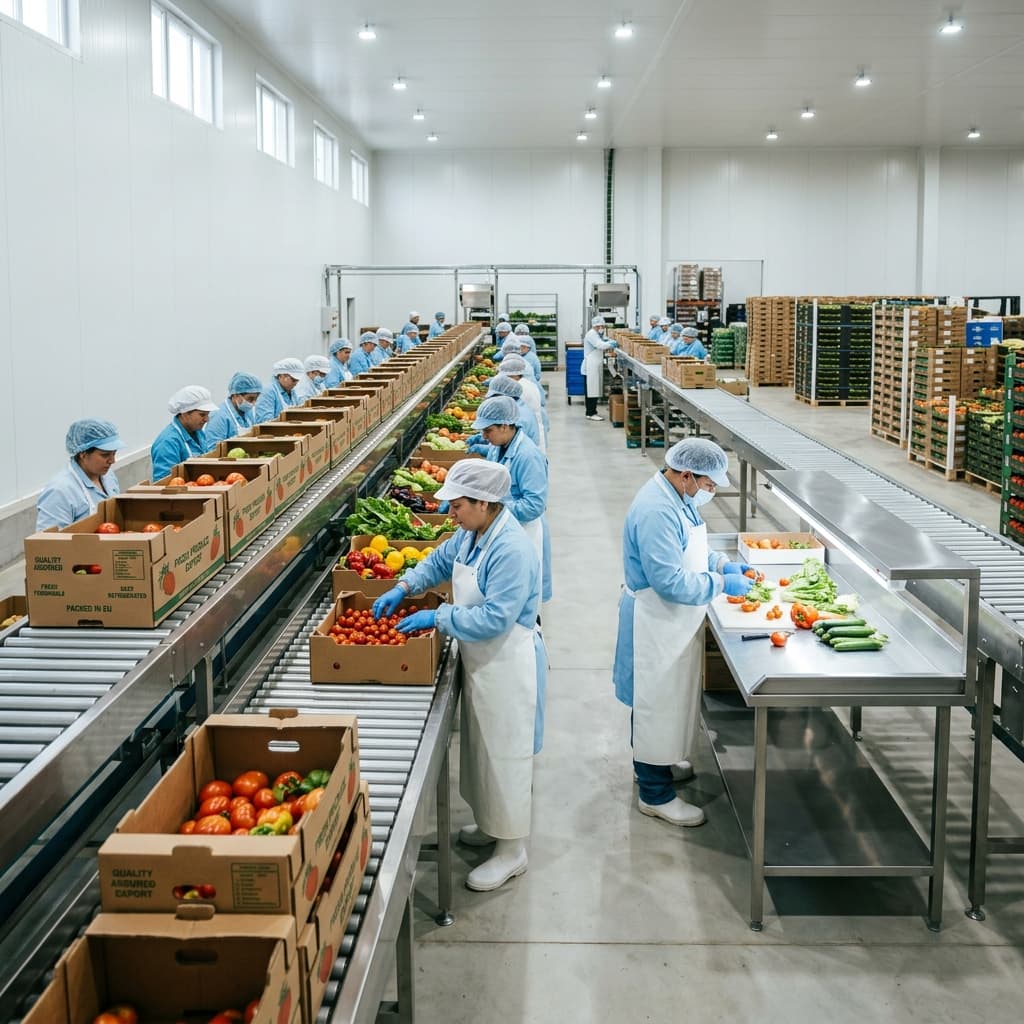Modern export-grade packaging facility for agricultural produce